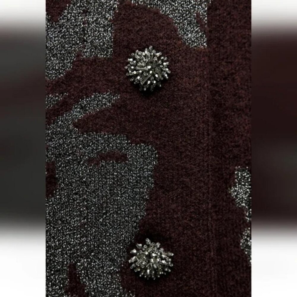 ZARA KNIT COAT WITH METALLIC THREAD - Picture 8 of 9